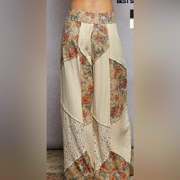 Pol Floral Patchwork Pants. Matching top in closet - Picture 4 of 4